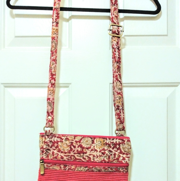 Fabric & Crochet Knit Cross Body Bag - Picture 5 of 16